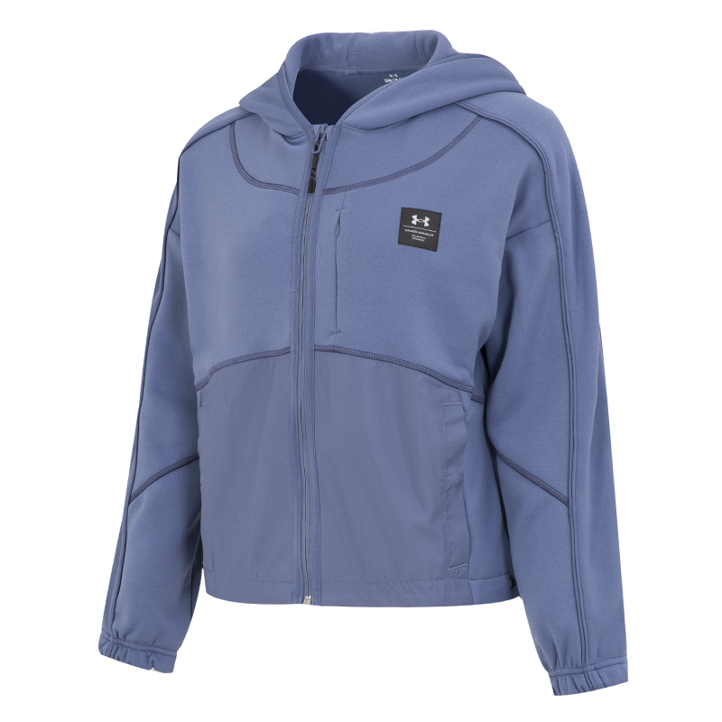 安德玛/UAUA Rush Fleece FZ Hoodie女针织连帽夹克-加绒1374103-767